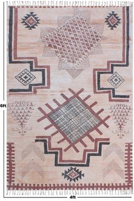 Indian handmade Outdoor garden rug HandMade Woven rug Dining room rug 3