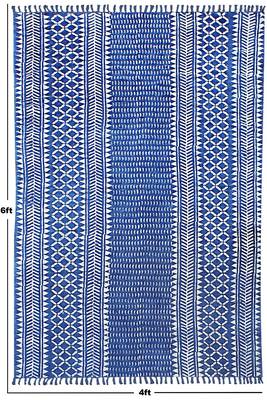 Indian Vintage Look Kilim Indian Handmade Area Rug Cotton Carpet Geometric Cotton Rug 3