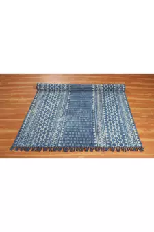 Indian Vintage Look Kilim Indian Handmade Area Rug Cotton Carpet Geometric Cotton Rug