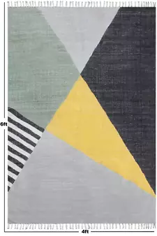 Outdoor Garden Yoga Mat Indian Handmade Cotton Rug Bohemian Geometric Carpet