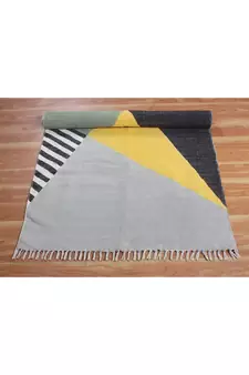 Outdoor Garden Yoga Mat Indian Handmade Cotton Rug Bohemian Geometric Carpet