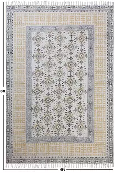 Indian Bohemian Rug Handmade Floor Mat Living Room Area Carpet