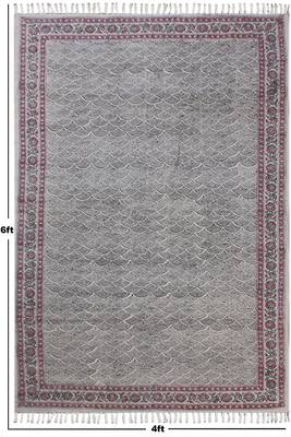 outdoor Yoga Kilim Hand Block Printed Dhurrie Garden Area Carpet Boho Rug 3
