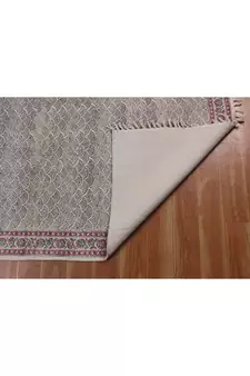 outdoor Yoga Kilim Hand Block Printed Dhurrie Garden Area Carpet Boho Rug