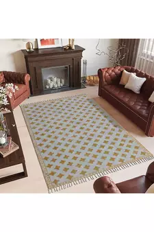 Handmade Natural Cotton Durries Kitchen Area Rug Living Room Carpet Bedroom Rugs