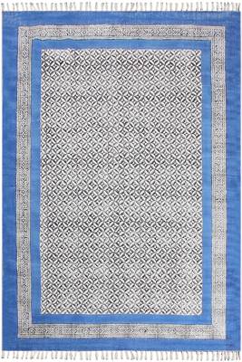 Yoga Mat Area Rug Hand Block Printed Cotton Durries Bohemian Carpets Outdoor Rug 1
