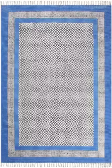 Yoga Mat Area Rug Hand Block Printed Cotton Durries Bohemian Carpets Outdoor Rug