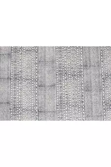 Flat Weave Area Rug Eco Friendly Dhurrie Handmade Cotton Carpet Geometric Kilim