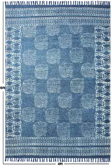 Handmade Dhurrie Cotton Carpet Yoga Outdoor Kilim Indian Geometric Area Carpet