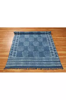 Handmade Dhurrie Cotton Carpet Yoga Outdoor Kilim Indian Geometric Area Carpet