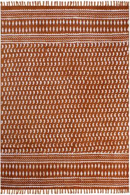 Geometric Cotton Rug Indian Traditional Carpet Vintage Look Kilim Handmade Dhurrie 1