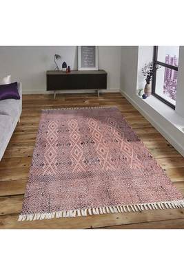 Hand Woven Cotton Rug Boho Print Handmade Cotton Kilim Geometric Area Rug 2