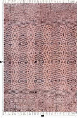 Hand Woven Cotton Rug Boho Print Handmade Cotton Kilim Geometric Area Rug 3