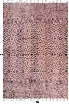 Hand Woven Cotton Rug Boho Print Handmade Cotton Kilim Geometric Area Rug