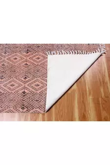 Hand Woven Cotton Rug Boho Print Handmade Cotton Kilim Geometric Area Rug