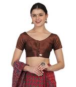 JISB WOMEN'S TISSUE BROCADE READYMADE SAREE BLOUSE