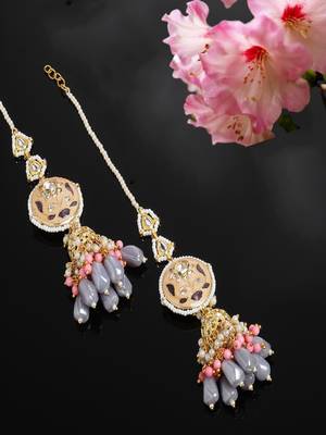 Orange cubic zirconia earrings 2