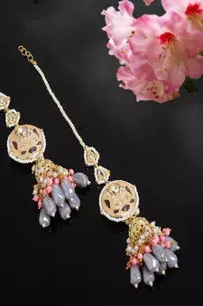 Orange cubic zirconia earrings