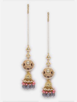 Orange cubic zirconia earrings 3