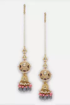 Orange cubic zirconia earrings