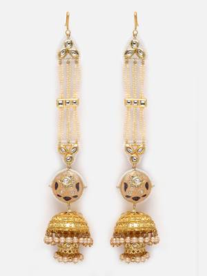 Orange cubic zirconia earrings 3