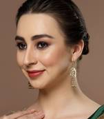 Green pearl earrings