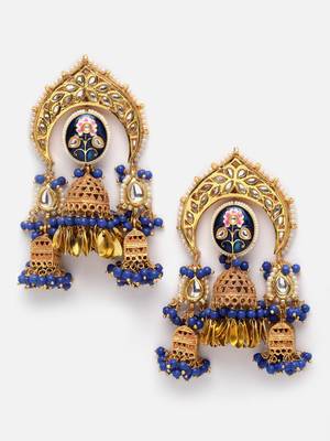 Blue pearl earrings 3
