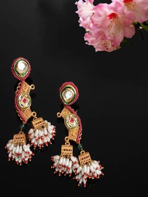 Red pearl earrings 2