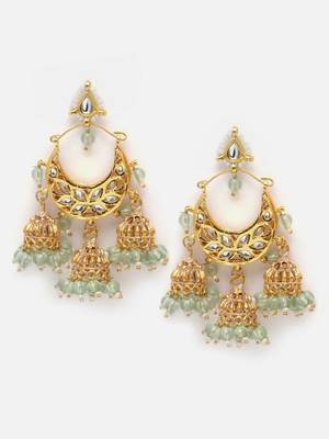 Green pearl earrings 3