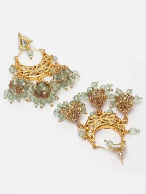 Green pearl earrings 4