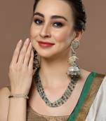 Green cubic zirconia earrings