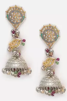 Green cubic zirconia earrings