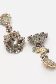 Green cubic zirconia earrings