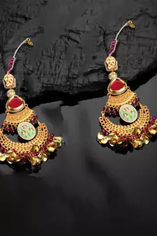 Pink cubic zirconia earrings