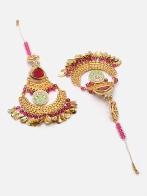 Pink cubic zirconia earrings 4