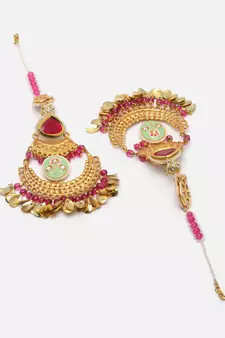 Pink cubic zirconia earrings