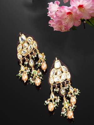 Purple pearl earrings 2
