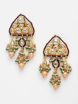 Purple pearl earrings 3