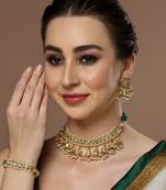 Green pearl earrings