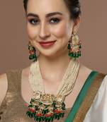 Orange pearl earrings