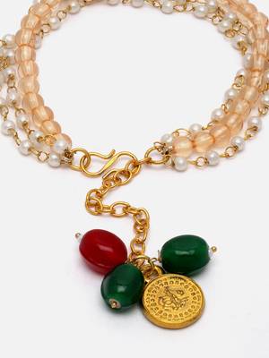 Orange pearl bracelets 2