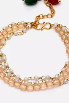 Orange pearl bracelets