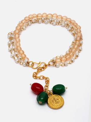 Orange pearl bracelets 4