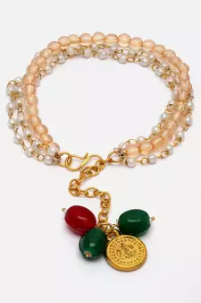Orange pearl bracelets