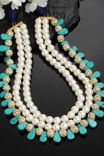 Blue cubic zirconia necklaces