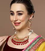 Red pearl necklace-sets