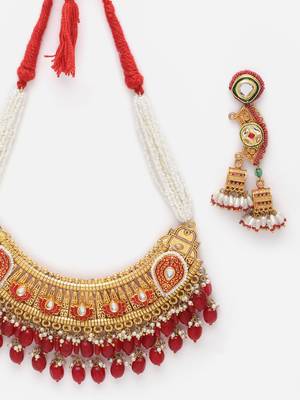 Red pearl necklace-sets 3