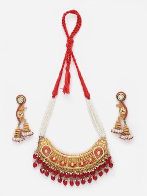 Red pearl necklace-sets 5