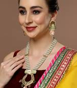 Pink pearl necklace-sets