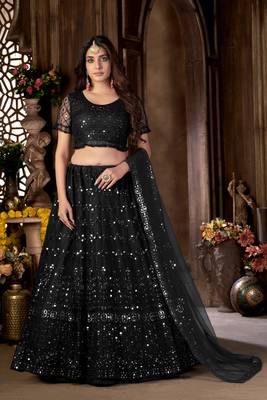 Black mirror net  lehenga 2